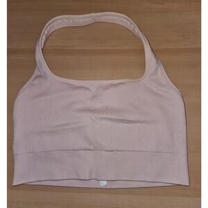 FABLETICS WOMEN'S XL PIPER SEAMLESS HALTER BRA PINK FROST